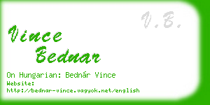 vince bednar business card