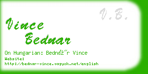 vince bednar business card